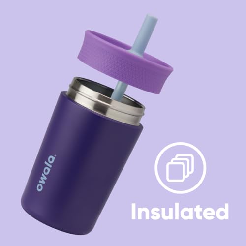 Owala Tumbler Kids Stainless Steel Water Bottle 12 oz Peacock Palace - color: Peacock Palace, size: 12 Ounces