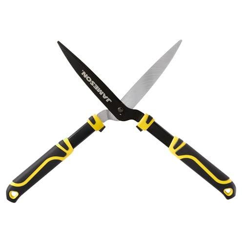 Jameson Heavy-Duty Hedge Shears – 23″ with Ultra-Sharp Non-Stick Blades, Lightweight Aluminum Frame, and Shock-Absorbing Grip
