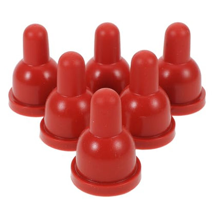 UPKOCH 6 Pcs Goat Nipples for Feeding Baby Goats, Red Rubber Lamb Nipple Milk Bottle Pacifier, Orphaned Sheep Small Animal Feed Supplies