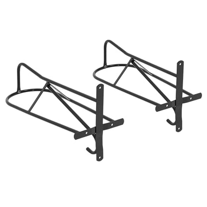 2 Pcs Wall Mounted Saddle Rack Stand for English & Western Style - size: 2 Counts