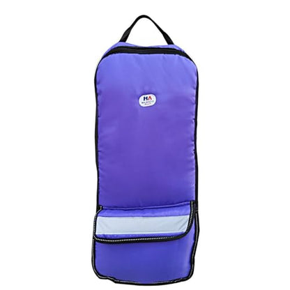 Majestic Ally Halter Bridle Carry Bag - Reflective, Padded with Front Large Pocket Tack Carry Bag to Keep Horse Tack Clean and Safe (Purple) - color: Purple