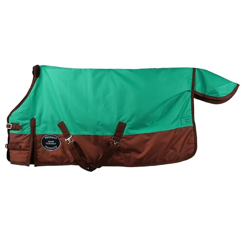 Showman Adjustable 56"-62" Pony/Yearling 1200 Denier Turnout Blanket - color: Teal