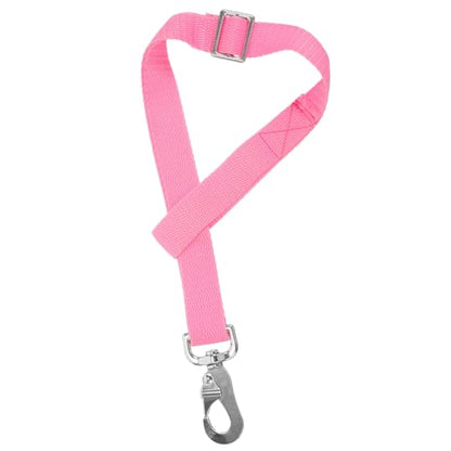 Ipetboom Adjustable Bucket Strap Reusable Bucket Hanger Strap with Swivel Clip Wear-Resistant Feeder Accessory for Horse Feed Buckets Nets Gates Fence Posts Stall Use 21.25in