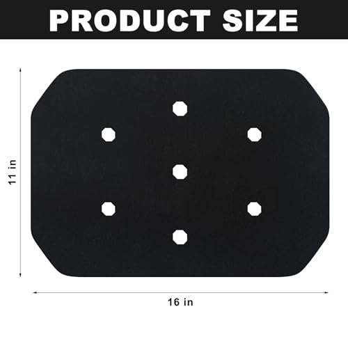Sadnyy No Slip Pad for Horse Western Saddle Pads Secure Breathable and Contoured Fit Universal Size Black(11 x 16 Inch)