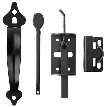 Thumb Latch, Cast Iron Gate Latch Set, Black - size: Thumb