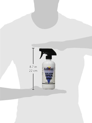 AniMed Blue Lotion Topical Antiseptic for Horses Dogs Cats Cows Sheep and Goats, 16-Ounce - size: 16-Ounce