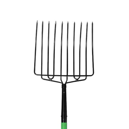Hooyman 4-Tine & 5-Tine Pitch Forks, Ensilage Fork - Heavy Duty Construction, Ergonomic No-Slip H-Grip Handles, Fiberglass Cores for Gardening, Yardwork, Farming & Outdoors