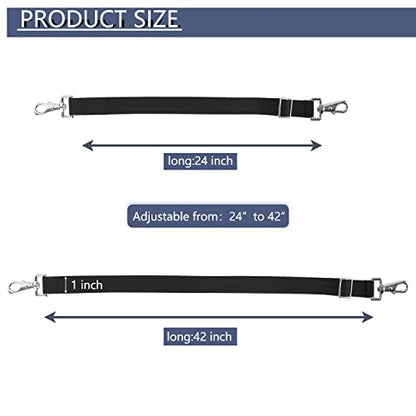Premium Horse Blanket Sheet Leg Straps Replacement Stretchy Belly Strap with Double Swivel Snaps, Adjustable Length from 24 to 42 Inch(4 Pcs)