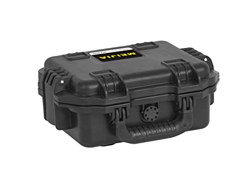 MEIJIA Premium Waterproof Hard Compact Camera Case with customizable fit foam,Full Protection with Light&Convenient Design,11.8"x9.82"x4.7",Elegant Black - size: 11.8"x9.82"x4.7"
