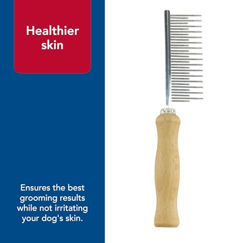 Coastal Pet Safari Dog Shedding Combs - Dog Shedding Brush for Dogs with Short and Long Hair - Different Sized Teeth for Undercoat Rake - 7" x 1.5" (Pack of 2) - size: 7" x 1.5" (Pack of 2)