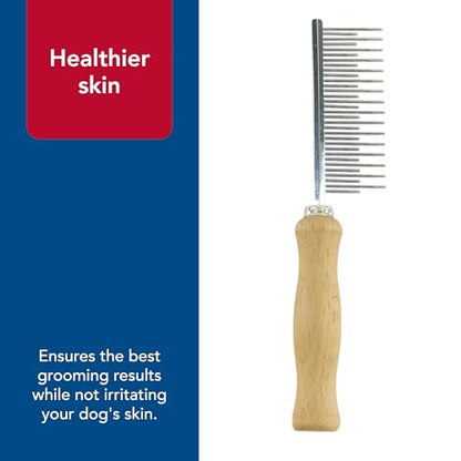 Coastal Pet Safari Dog Shedding Combs - Dog Shedding Brush for Dogs with Short and Long Hair - Different Sized Teeth for Undercoat Rake - 7" x 1.5" (Pack of 2) - size: 7" x 1.5" (Pack of 2)