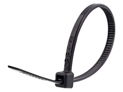 Secure 4 Inch UV Black 18 lb Miniature Nylon Cable Tie - 100 Pack - color: Black, size: 4 Inch