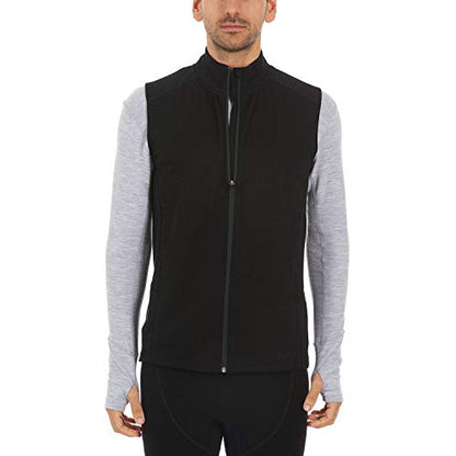 100% Merino Wool Mens Vest - Expedition Heavyweight Vest - Moisture Wicking - color: Black, size: Medium