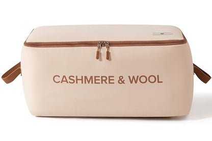 100% Cotton Cashmere & Wool Storage Bag – Breathable Sweater Storage Bag for Cashmere, Wool, Knitwear & Delicate Garments – Dust & Moisture Protection - size: Cashmere Bag