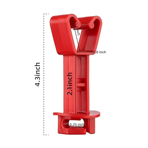 25-Pack Electric Fence Chain Link Extended Insulators, Red - color: Red