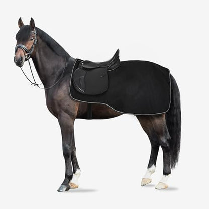 Horze Kiel Riding Blanket with Fleece - Black - 69 in - color: Black, size: 69 in