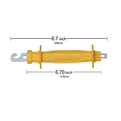 5-Pack Electric Fence Insulated Rubber Gate Handles, Yellow