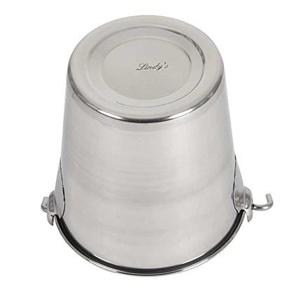 Lindy's 2-Quart Stainless Steel Bucket, Durable Seamless Bucket for Many Home Tasks, Carry Water or Milk, Fill with Food, Use as a Flower Pot, Cleaning Bucket, Table Centerpiece and Much More - size: 2 quarts