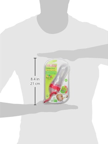 Nuby Garden Fresh Silicone Squeeze Feeder with Spoon and Hygienic Cover, Colors May Vary - color: Multicolor