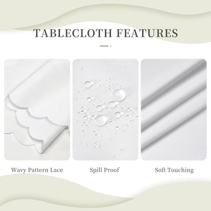 Cartoon Black White Sheep Tablecloth Rectangular for Home Decor, Washable Table Cover for Restaurant, Stain Reusable Table Cloth for Weddings, Dinners, Kitchen, Party 55"x70"