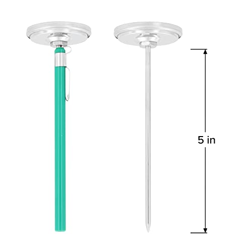 Reotemp Large Dial Easy Read Pocket Thermometer, 2" Dial, 5" Stem, Waterproof (-40 to 160 Fahrenheit) - size: -40 to 160 Fahrenheit