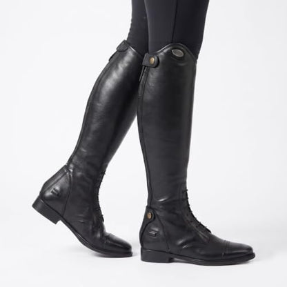 TuffRider Ladies Belmont Genuine Leather Field Boots-Black-10.5