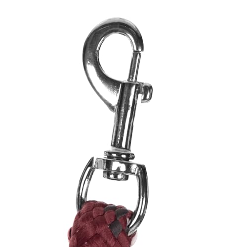 Equinavia Iris Soft 8' Lead Rope with Snap Buckle - Burgundy/White/Grey - One Size - color: Burgundy/White/Grey