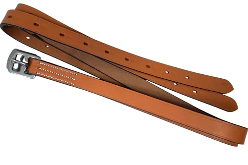 48" Long 1" Wide English Stirrup Leathers - color: Tan