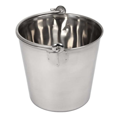 Lindy's 6-Quart Stainless Steel Bucket, Durable Seamless Bucket for Many Home Tasks, Carry Water or Milk, Fill with Food, Use as a Flower Pot, Cleaning Bucket, Table Centerpiece and Much More - size: 6 quarts