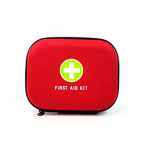 First Aid Hard Case Empty, First Aid Hard Case First Aid EVA Hard Red Medical Bag for Home Health First Emergency Responder Camping Outdoors (Red) - color: Red