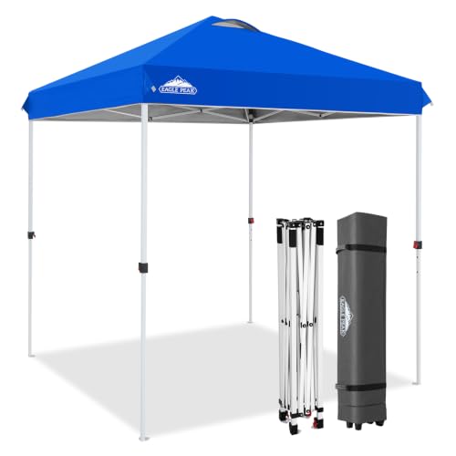 EAGLE PEAK 6.6x6.6 Pop Up Canopy Tent Easy Up Canopy Outdoor, Blue - color: Blue, size: 6.6x6.6