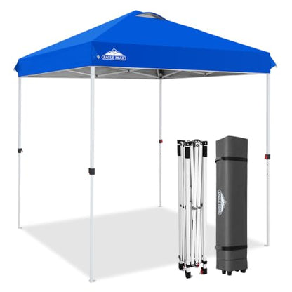 EAGLE PEAK 6.6x6.6 Pop Up Canopy Tent Easy Up Canopy Outdoor, Blue - color: Blue, size: 6.6x6.6