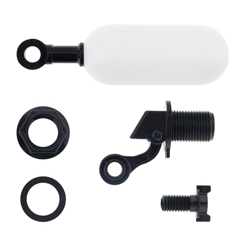 Float Valve, 2 Pcs 1/2 inch Water Level Control Adjustable Arm Automatic Fill Water Valve for Livestock Water Trough, Aquariums with Tape