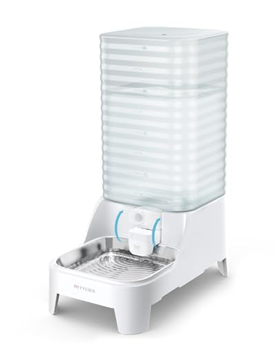 Automatic Dog Water Bowl Dispenser with Patented Faucet - 8L Large Gravity Cat Water Dispenser with Filter & Adjustable Base, Wide Mouth for Easy Clean, BPA-Free, Stainless Steel Pet Waterer for Pets