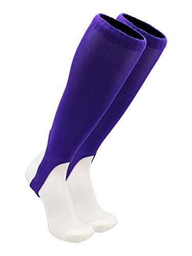 TCK Solid Color 7 Inch Baseball Softball Stirrups - color: Purple, size: Medium