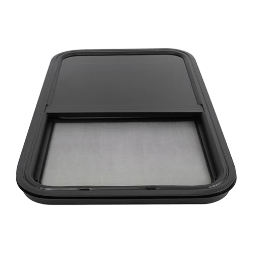 Vertical Sliding Black RV Window for Teardrop, Cargo, Horse Trailer, Marine Camper Window Replacement,18" Wide x 30" Tall, 2 Pack (18"x30") - size: 18"x30"