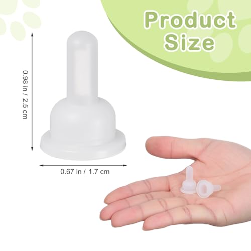 Gatuida 40-Pack Silicone Pet Nursing Nipples, Replacement Pacifiers for Small Animals, Bunny and Kitten Feeding Bottle Nipples, and Pet Feeder Nipples