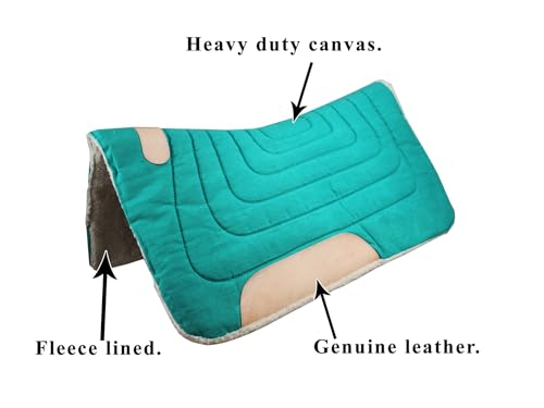 Tahoe Tack Contoured Canvas Western Saddle Pad Available in Mini Pony and Horse Sizing - color: Black