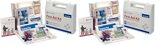 First Aid Only 223-U OSHA-Compliant First Aid Kit, All-Purpose 25-Person Emergency Kit for Business, Worksite, Home, and Vehicle, 106 Pieces (Pack of 2) - size: 2.5" x 8.4" x 9" (Pack of 2)