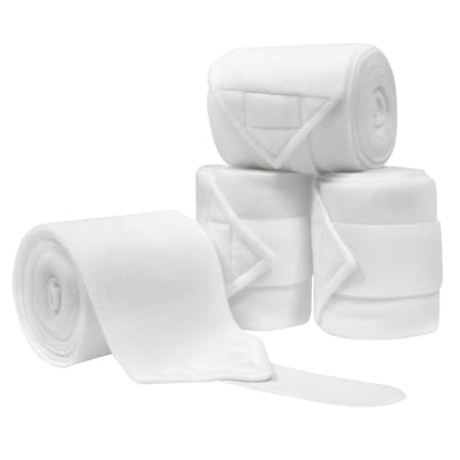 Horse Polo Leg Wraps Soft Fleece Wraps Equestrian Leg Bandage 4-Pack (Cob(8.2ft), White) - color: White, size: Cob(8.2ft)