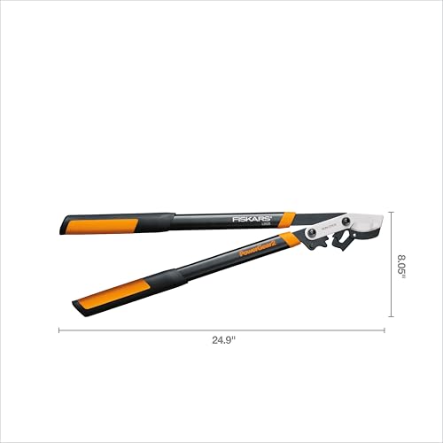 Fiskars 25” PowerGear2 Garden Bypass Loppers, 1.75" Capacity Tree Trimmer | Branch Cutter Tool, Multiplies Cutting Power for Easier Pruning, Heavy-Duty & Sharp Steel Blade with Low-Friction Coating - style: 25 in