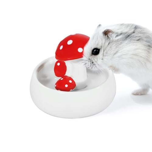 Niteangel Hamster Feeding & Water Bowls: Mushroom Ceramics & Chew-Resistant - size: Water Bottle