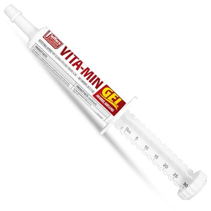 Jeffers Vita-Min Gel for Livestock & Horses – Multivitamin & Mineral Supplement with Selenium, Zinc, Potassium & Turmeric – Easy Oral Gel for Cattle, Goats, Sheep & Pig – 30 cc (1 oz) Tube - size: 30 cc