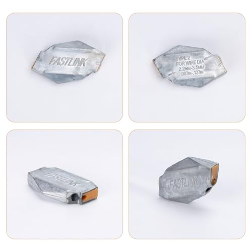 50pcs Wire Joiner for Electric Fence Wire, Wire Tensioner Works with 11-7 Gauge Wire, for Wire Dia 2.2-3.5mm, Fence Tools, Wire Tensioning Tool