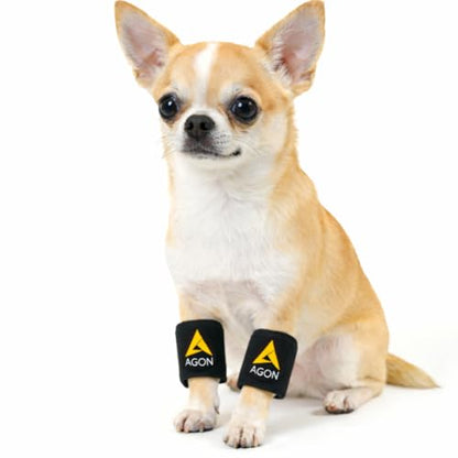 AGON® Pair Dog Canine Front Leg Brace Paw Compression Wraps with Protects Wounds Brace Heals and Prevents Injuries and Sprains Helps with Loss of Stability Caused by Arthritis (XX-Small/X-Small) - size: XX-Small/X-Small