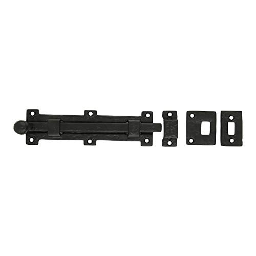 Black Powder Coat Iron Surface Slide Bolt, Finish Ideal for Doors/Gates/cabinets