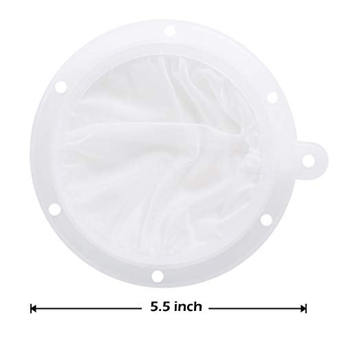 Toncoo 5.5-Inch Premium Food Filter Strainer, 200 Mesh Food Grade Filter Mesh, Tritan BPA Free Strainer Compatible with 5 Inch Kitchen Funnels, Ideal for Filtering Coffee, Juice, Oils, Wine, Soy Milk
