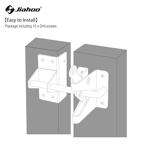 Heavy Duty Automatic Gate Latch for Wooden Fences,Self Locking Metal Gates for Vinyl Fence Outswinging Pool Gate Door Latches, Black | Heavy Duty Automatic Latch, For Metal Gates, Vinyl Fence, Outswinging Pool Gate Door, Black