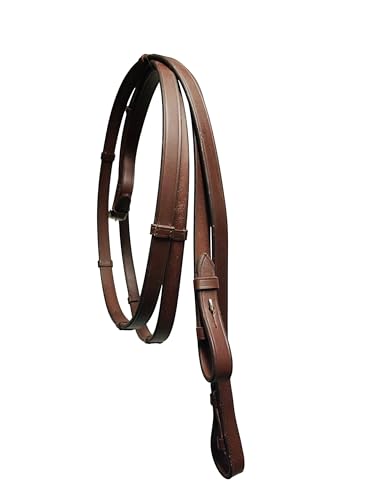 Pressure Relief Comfort Ergonomic Horse Bridle Havana Brown | Ergonomic | Comfortable | Durable (Bridle + Leather Reins, Full/Horse)