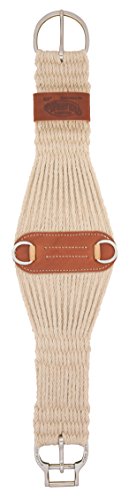 Weaver Equine ‎Roper Horse Cinch, Mohair Blend 27 Strand Saddle Cinch Girth with Smart Cinch Buckle, Western Horse Riding Supplies, ‎Natural - size: 32 Inch, style: Roper